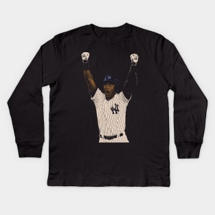 Derek Jeter Retro Kids Long Sleeve T-Shirt